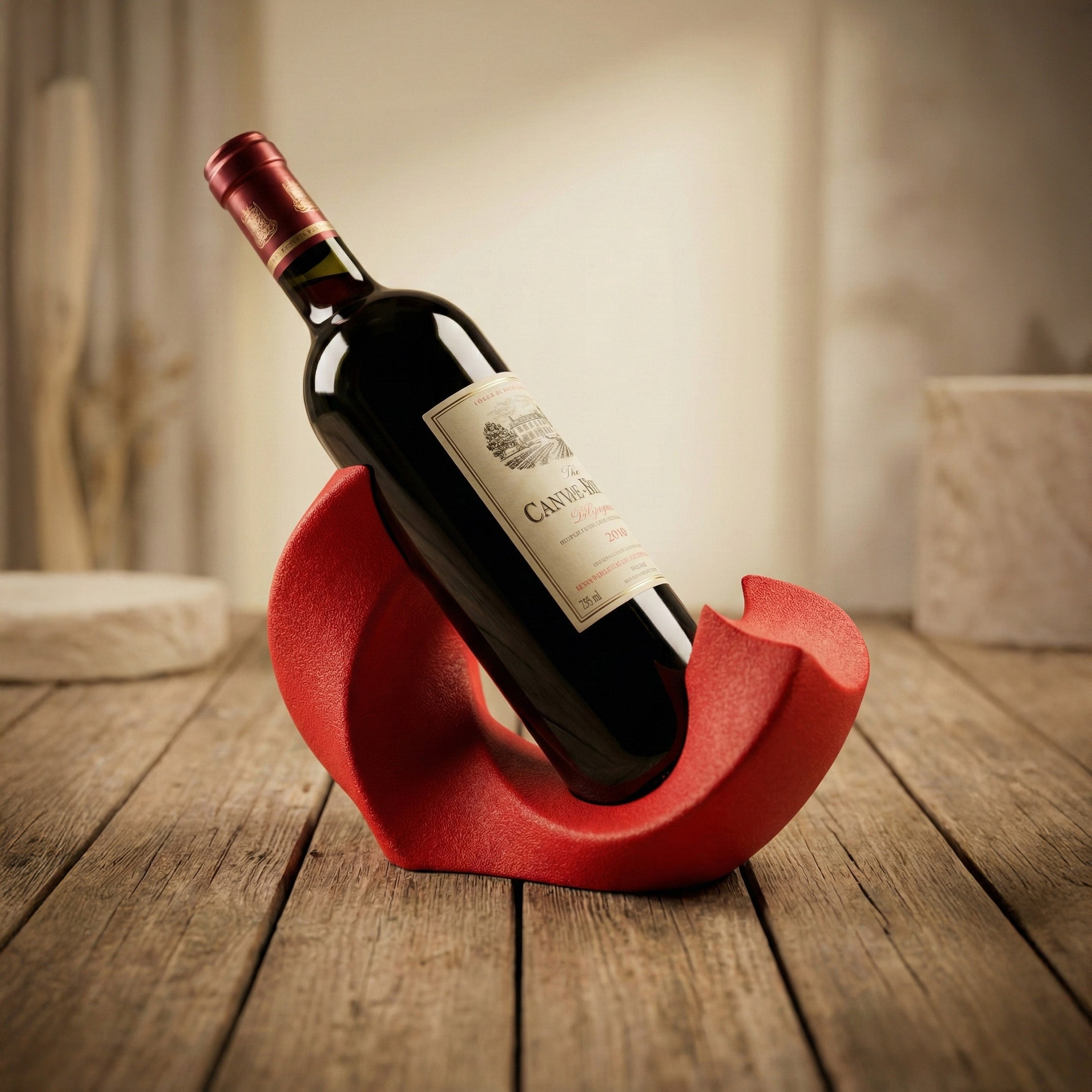 Minimalist Wine Bottle Holder – Modern Decorative Stand