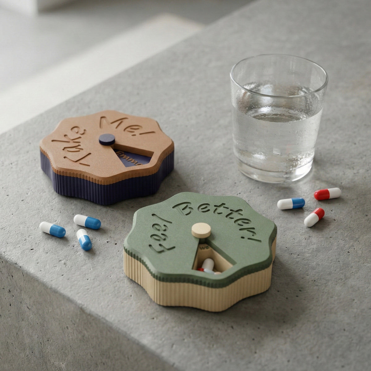 Personalized Weekly Pill Organizer with Magnetic Lid