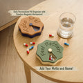 Personalized Weekly Pill Organizer with Magnetic Lid