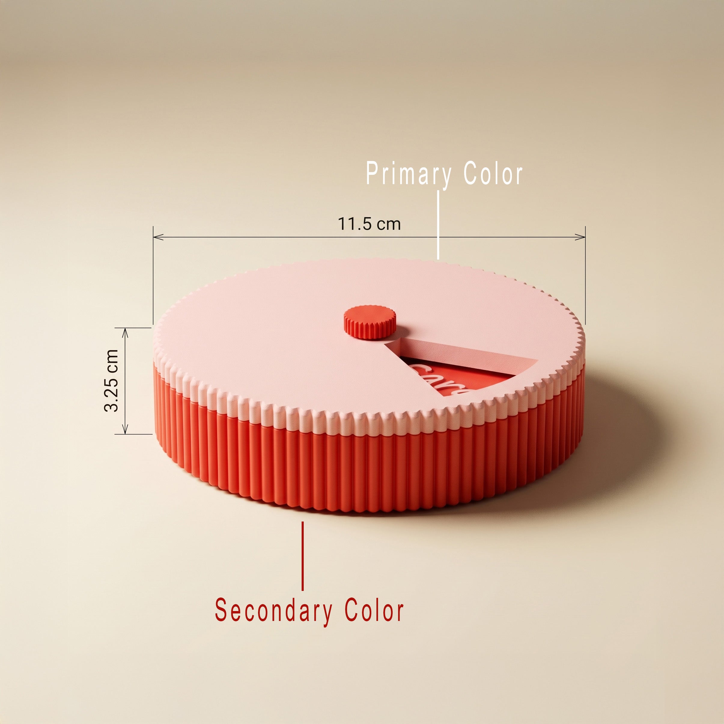 Personalized Round Pill Organizer – 7-Day Rotating Weekly Case