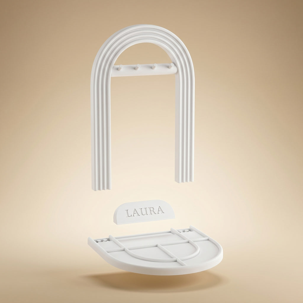 Personalized Jewelry Stand – Custom Name Necklace & Ring Organizer