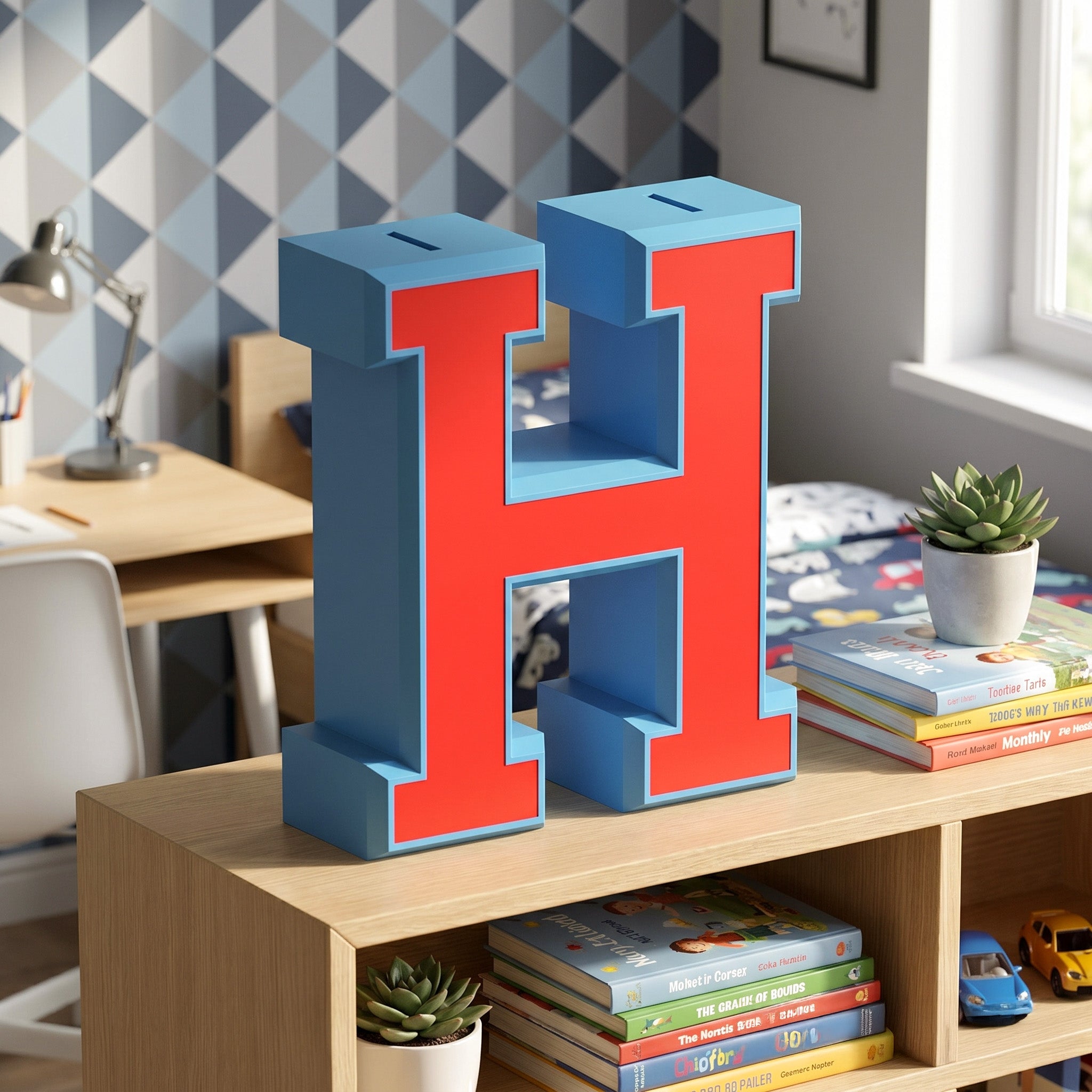 Personalized Letter Piggy Bank – Custom Initial Money Box