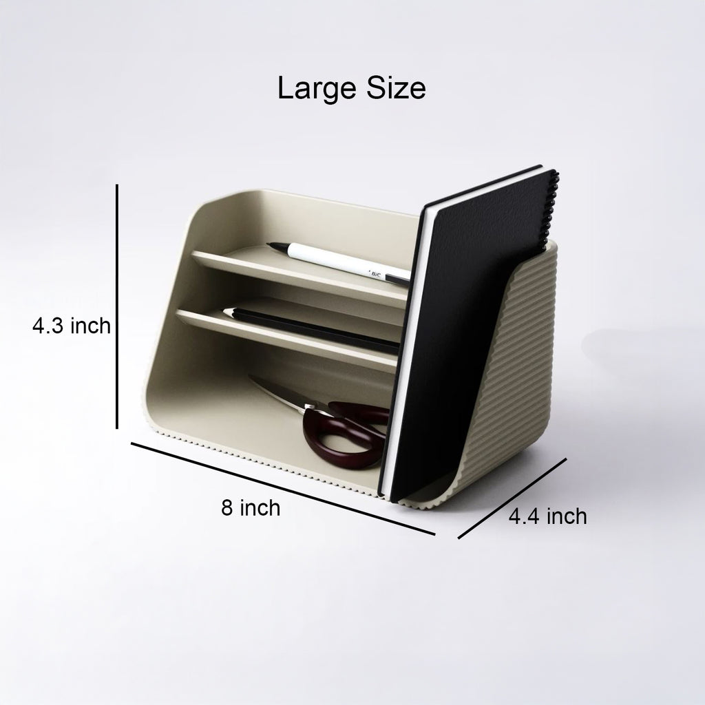 Modern Ribbed Desk Organizer & Pen Holder