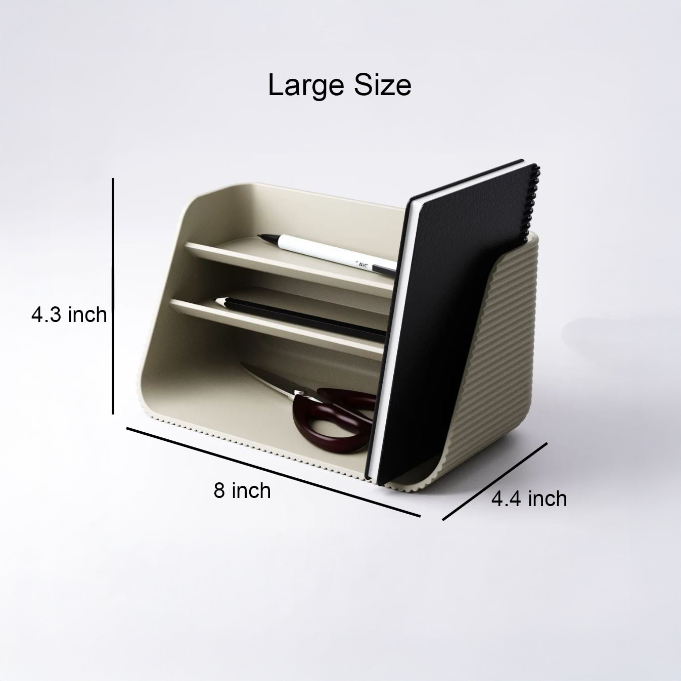 Modern Ribbed Desk Organizer & Pen Holder