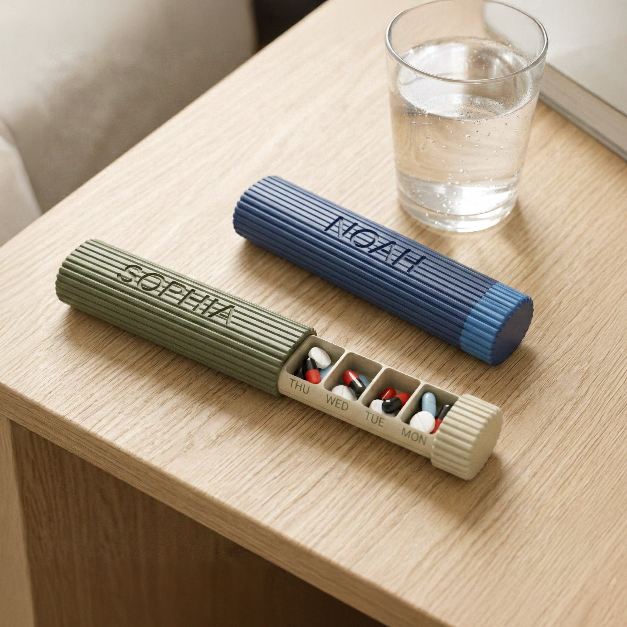 Personalized Travel Pill Organizer – Slim 7-Day Case