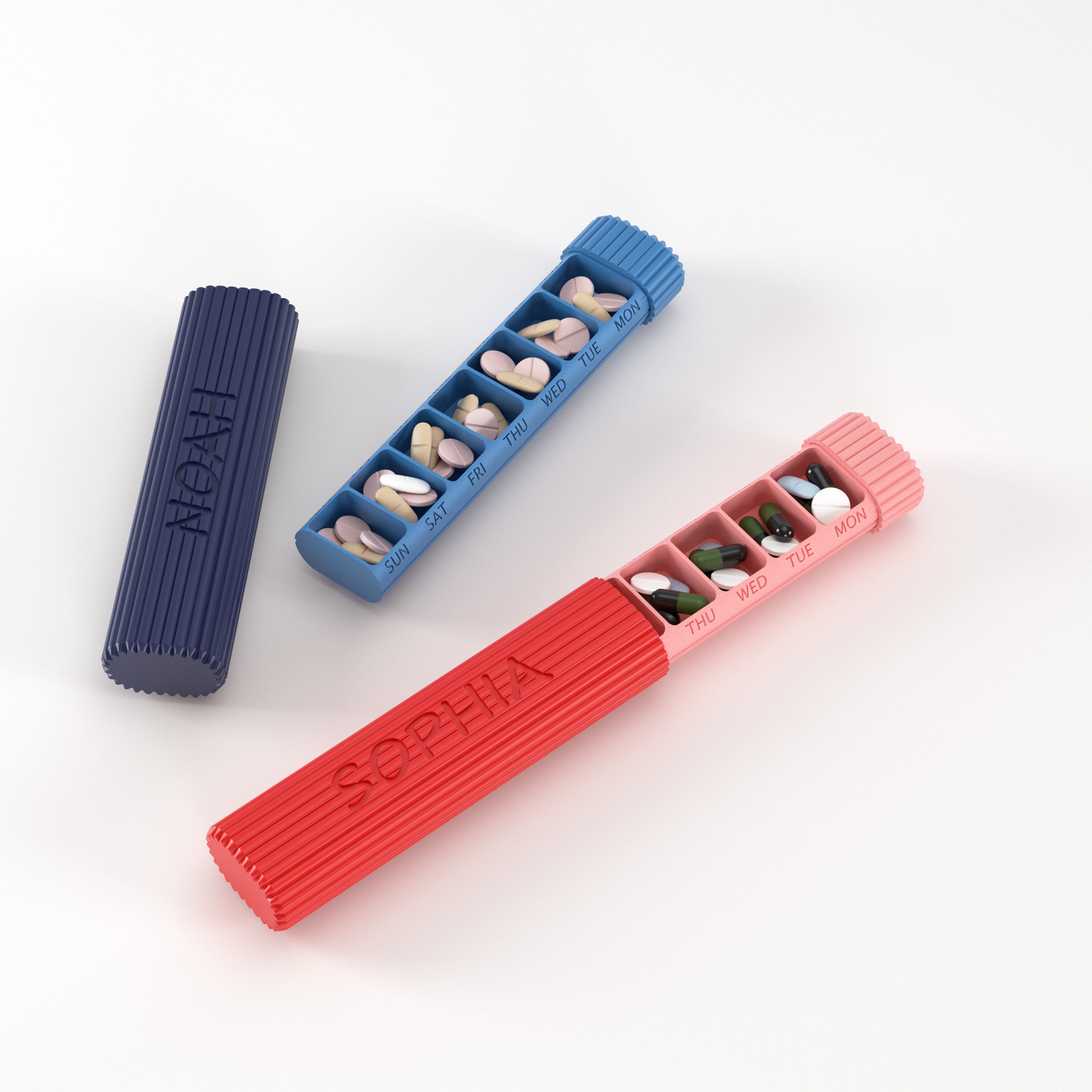 Personalized Travel Pill Organizer – Slim 7-Day Case