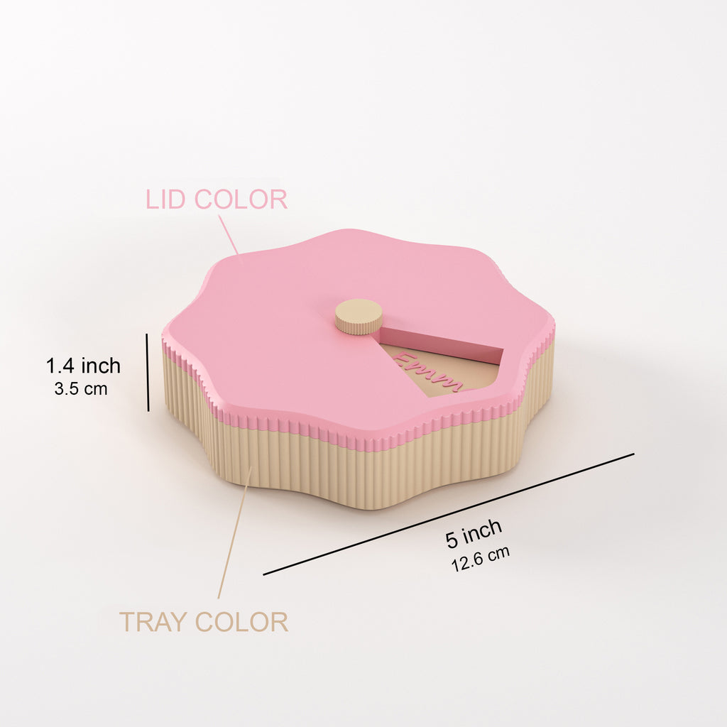 Personalized Weekly Pill Organizer with Magnetic Lid
