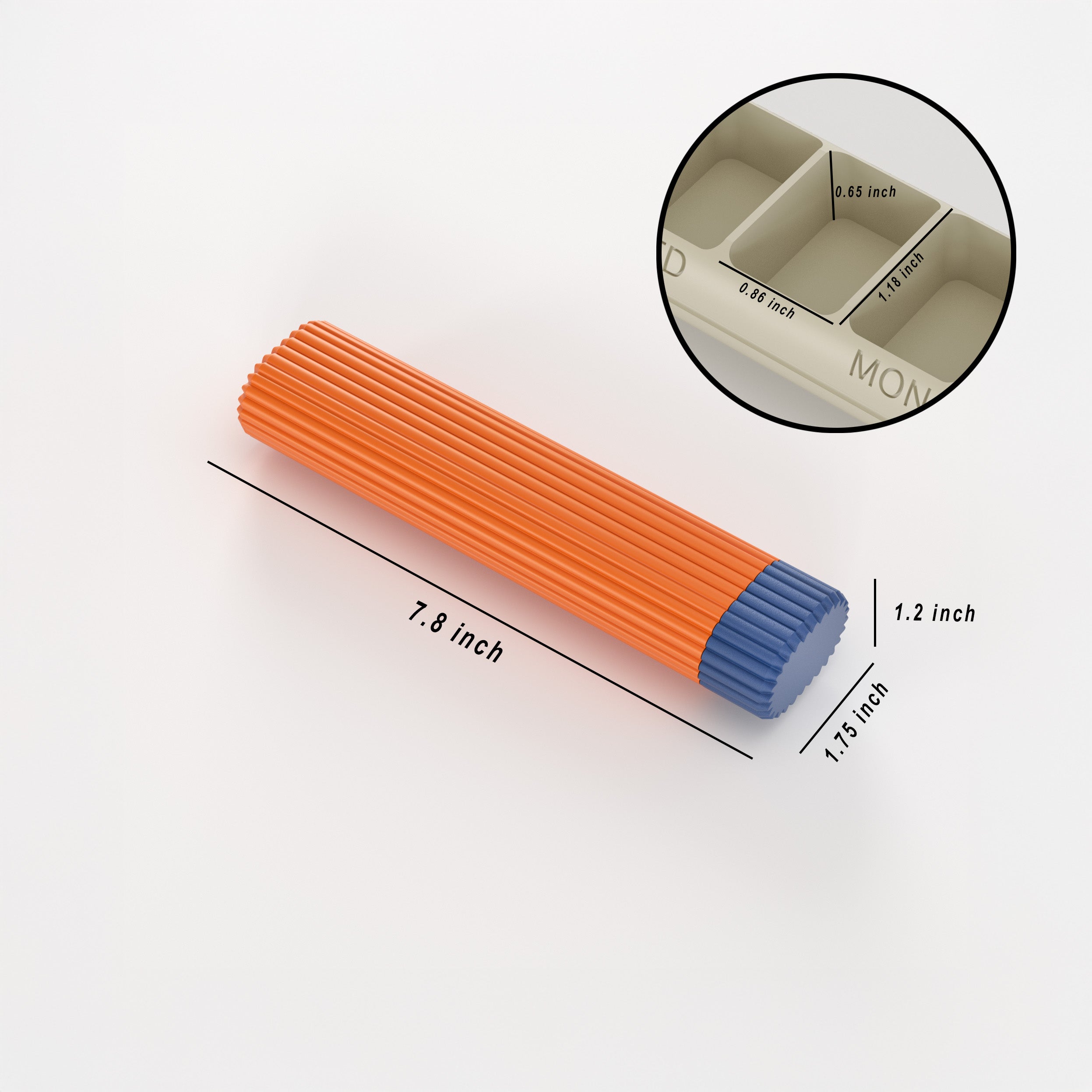Personalized Travel Pill Organizer – Slim 7-Day Case